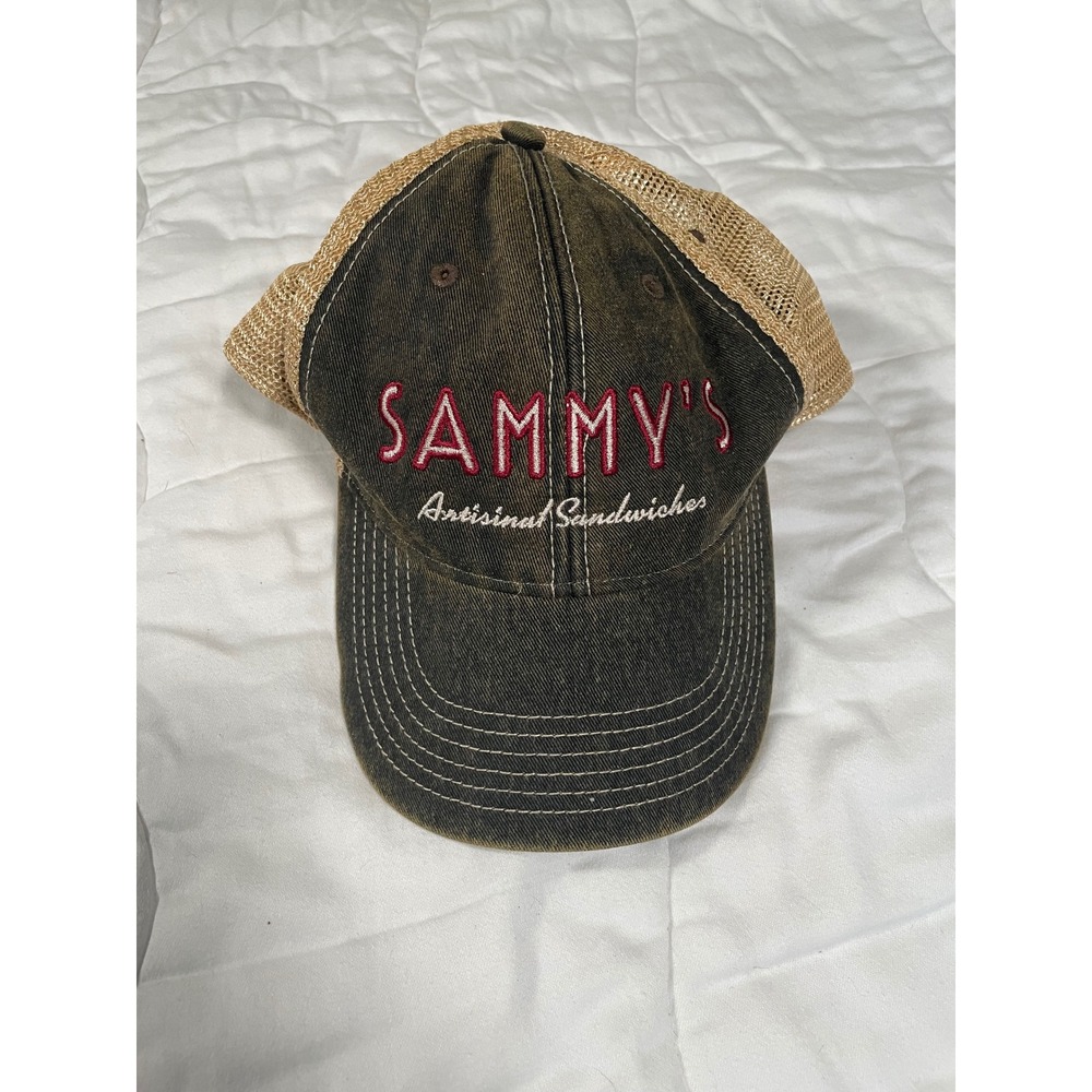 Legacy Sammy's Artisinal Sandwiches Trucker Hat Brown Tan Mesh Snapback Cap - Picture 1 of 3